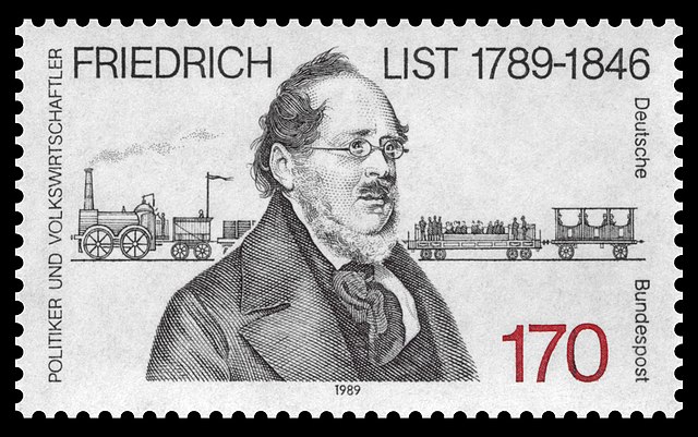 Stamp commerorating the life of Friedrich List